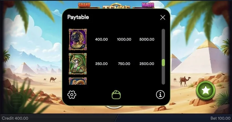 Temple of Treasures - respin with locked money symbols